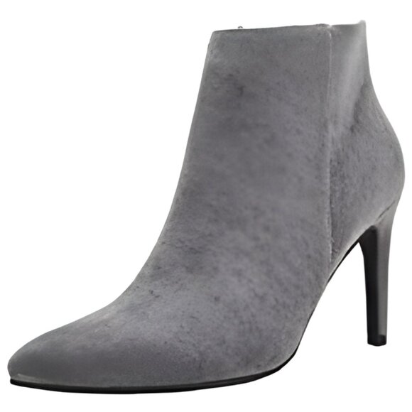 Pointed Toe Ankle Booties – Grey, Size 6 - Picture 1 of 5